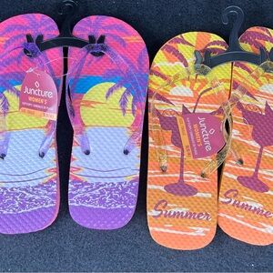 Juncture Women's Summer Sandals - Pink and Orange. Size S(5/6)